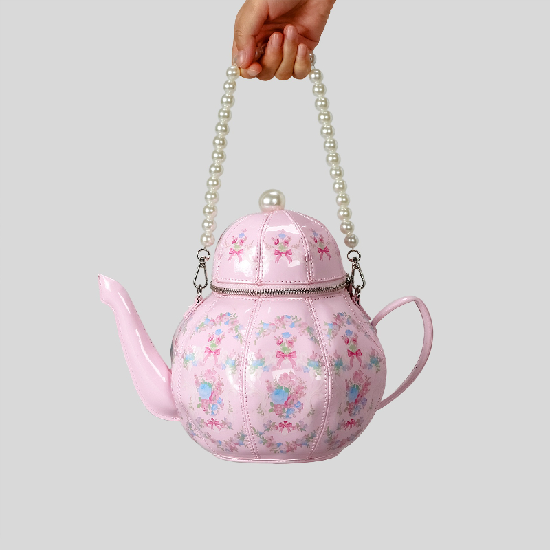 Pearl Chain Teapot Crossbody B - Luxury Bags On Sale review and price