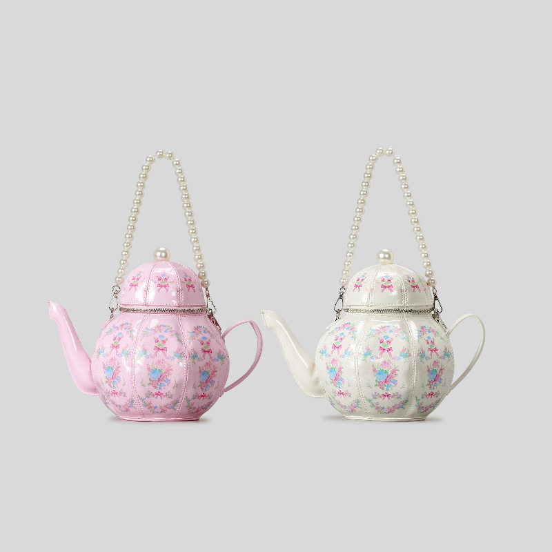 Pearl Chain Teapot Crossbody B - Luxury Bags On Sale review and price