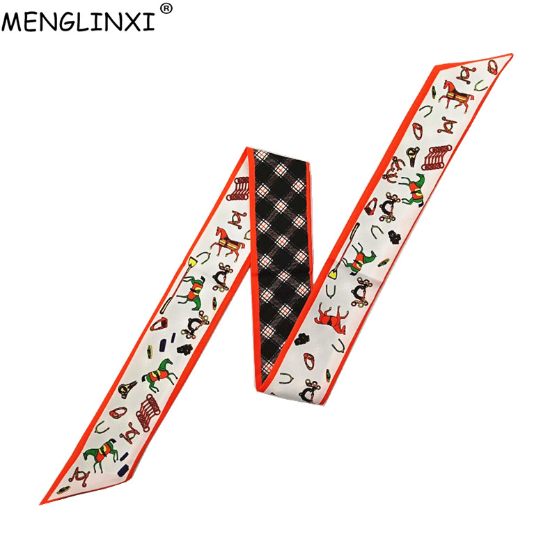 Horse Plaid Skinny Scarf Women - Luxury Bags For Women Brands review and price