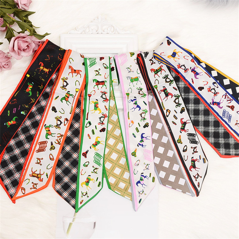 Horse Plaid Skinny Scarf Women - Luxury Bags For Women Brands review and price