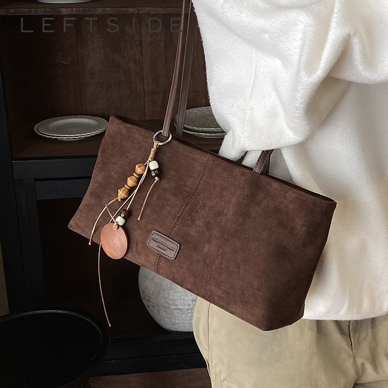 LEFTSIDE Retro Suede Shoulder  - Luxury Bags Of 2026 review and price